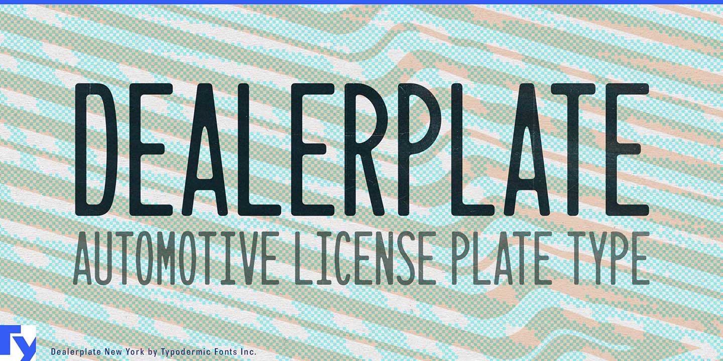 Dealerplate Font