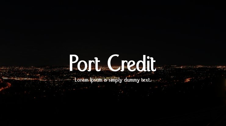 Port Credit Font