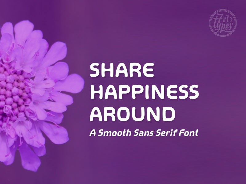 Share Happiness Around Font